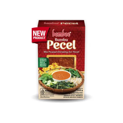 Bumbu Kacang Bamboe Instan Siap Pakai - Bumbu Sate, Pecel, Gado-Gado (200g)