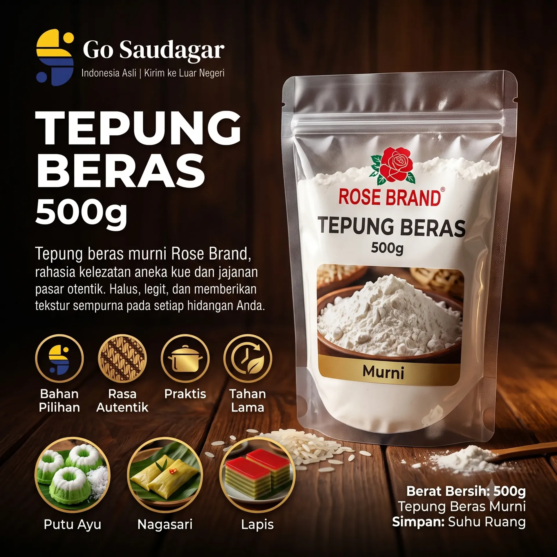 Tepung Beras Rose Brand 500g