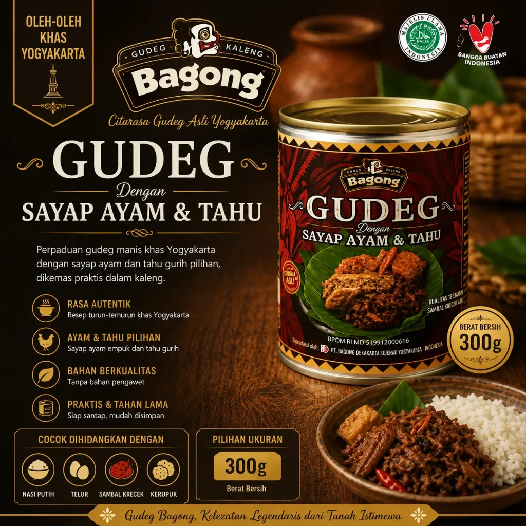 Gudeg Bagong - Sayap Ayam & Tahu (300gr)
