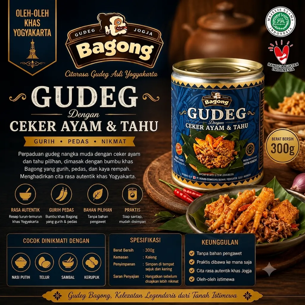 Gudeg Bagong - Ceker Ayam & Tahu (300gr)