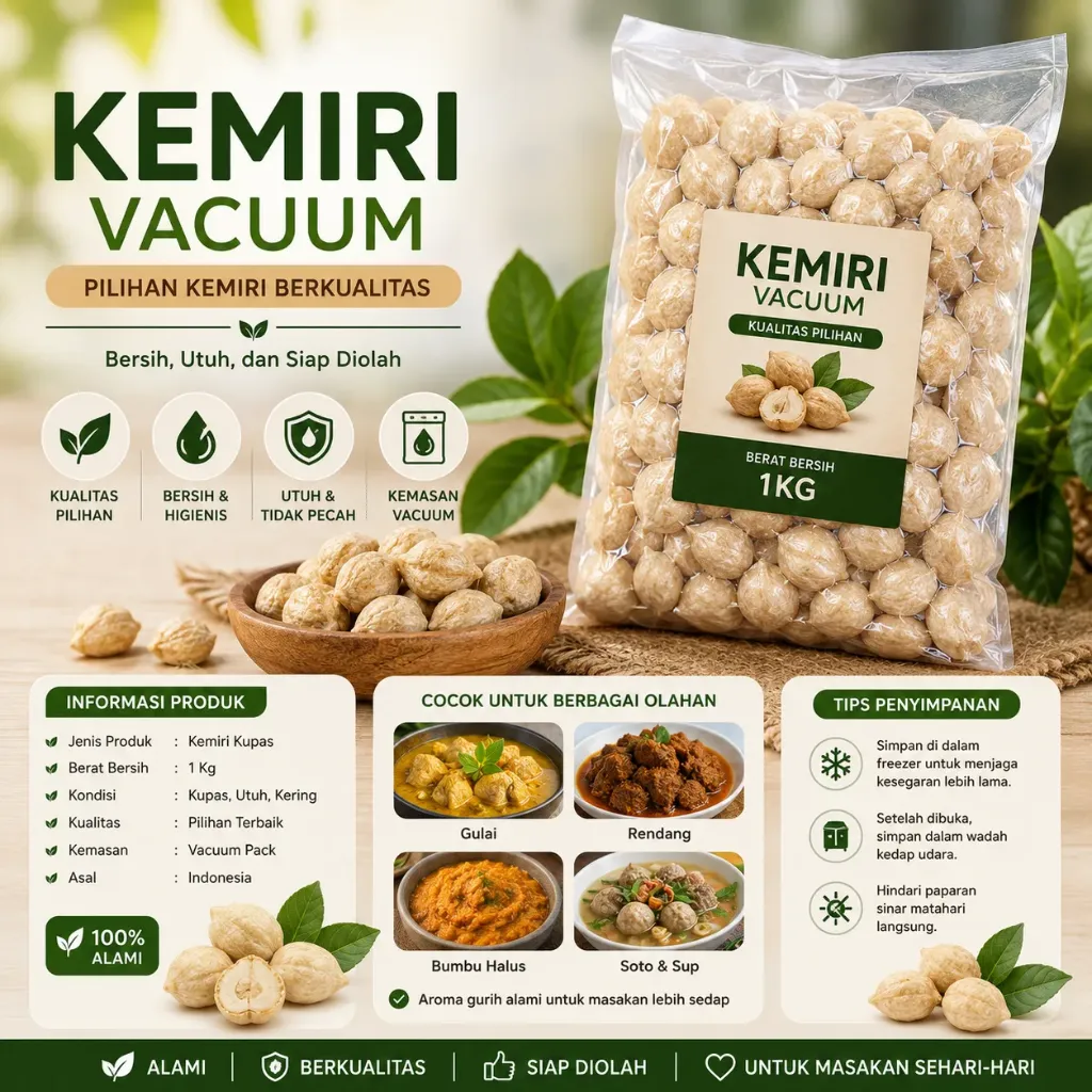 Kemiri Bulat 1 Kg